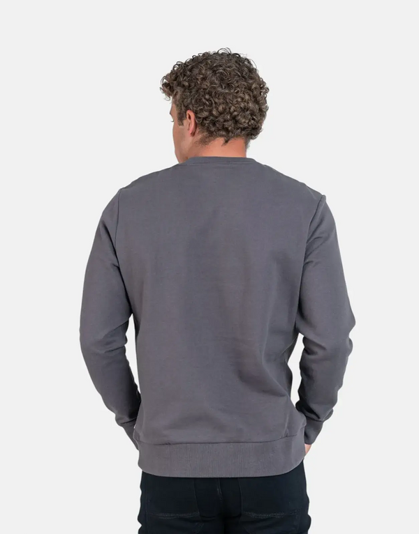 Ben Sherman Embossed 3D Happy Bear Charcoal Sweatshirt