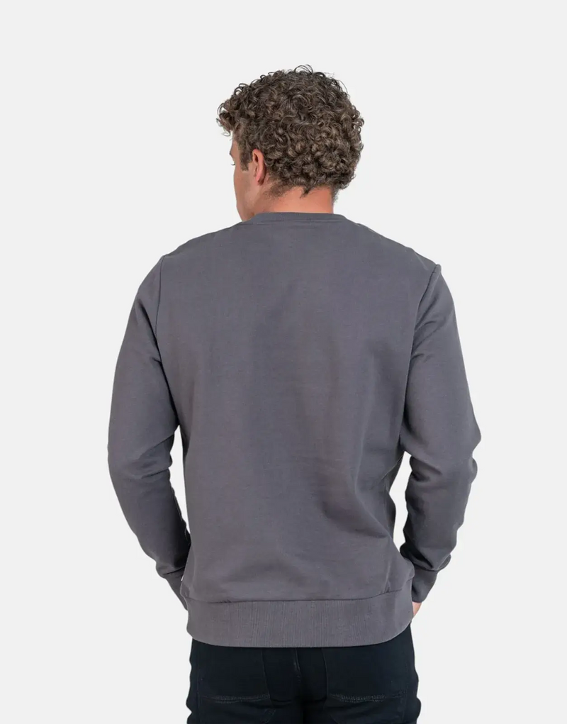 Ben Sherman Embossed 3D Happy Bear Charcoal Sweatshirt
