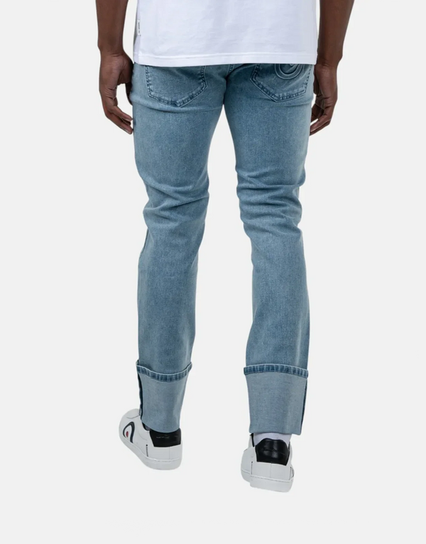 Ben Sherman Target Turn Up Slim Fit Light Blue Denim