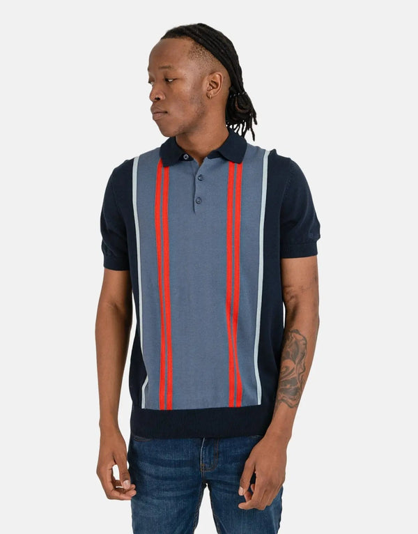 Ben Sherman Vertical Stripe Polo Shirt DKN