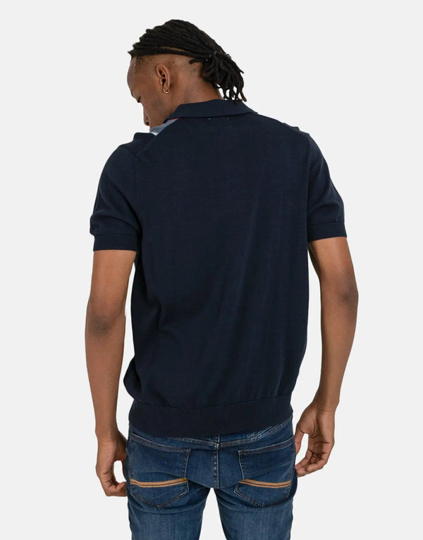 Ben Sherman Vertical Stripe Polo Shirt DKN