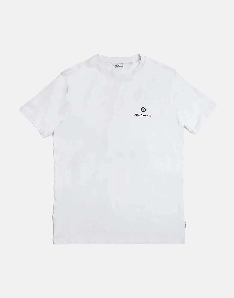 Ben Sherman White Entry Target Print Crew T-Shirt