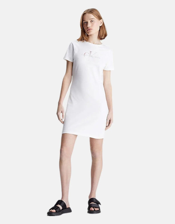 Calvin Klein Diffused Monologo White Dress