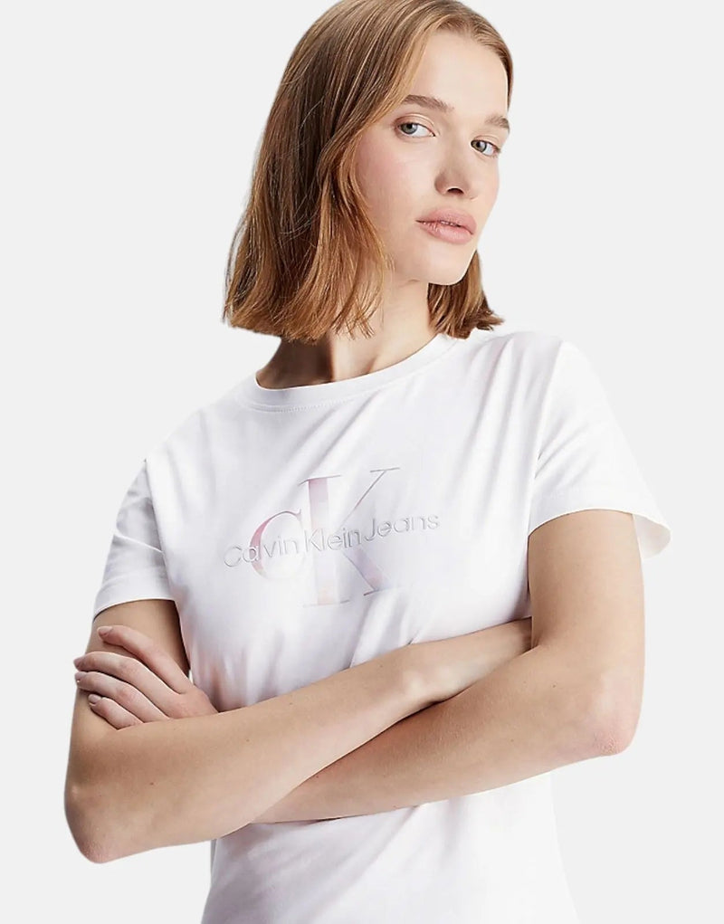 Calvin Klein Diffused Monologo White Dress
