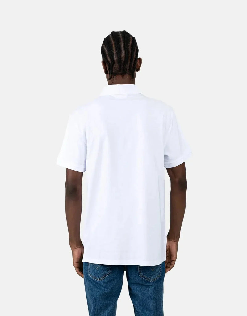 Calvin Klein Smooth Cotton Solid White Polo Shirt