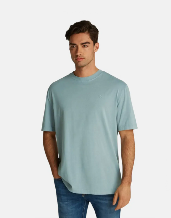 Calvin Klein Washed Puff Print Teal T-Shirt