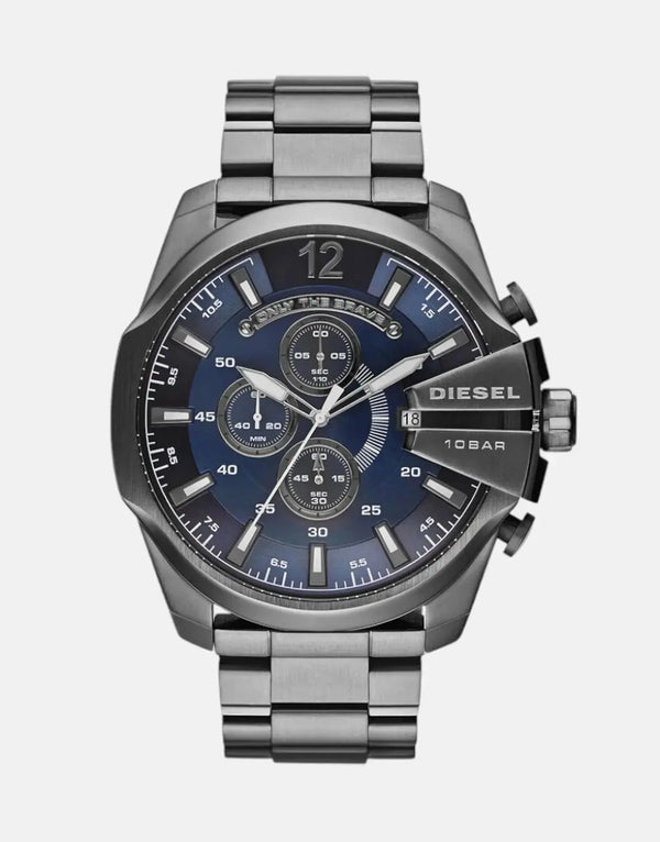 Diesel Mega Chief Gunmetal Round Stainless Steel Watch