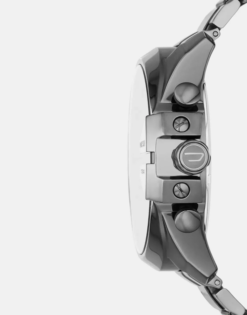 Diesel Mega Chief Gunmetal Round Stainless Steel Watch