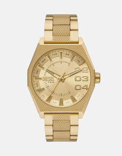 Diesel Scraper Gold Stainless Steel Watch