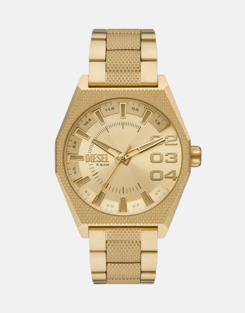 Diesel Scraper Gold Stainless Steel Watch
