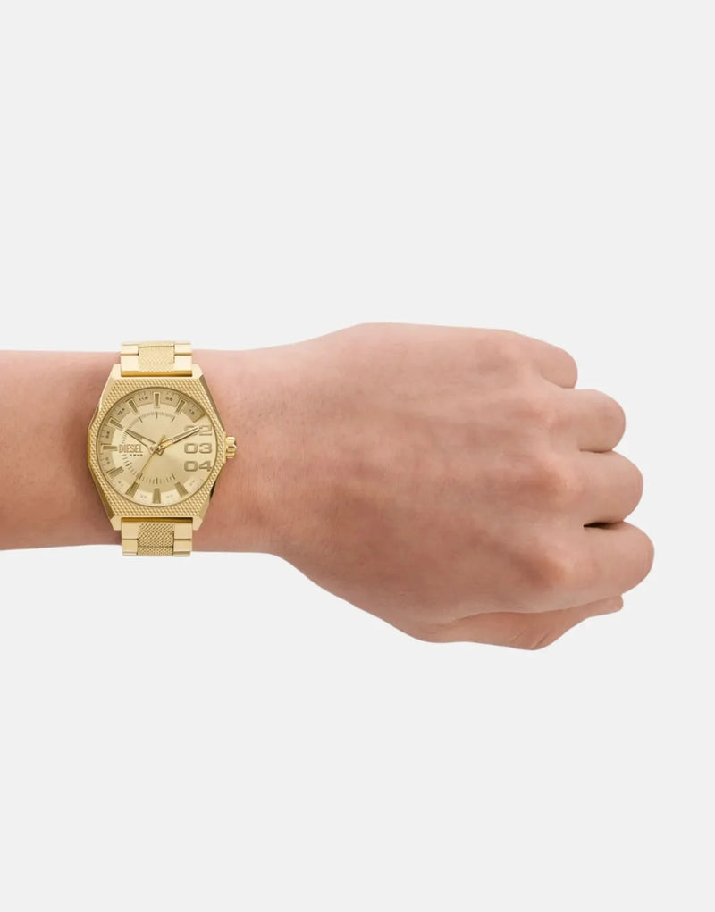 Diesel Scraper Gold Stainless Steel Watch