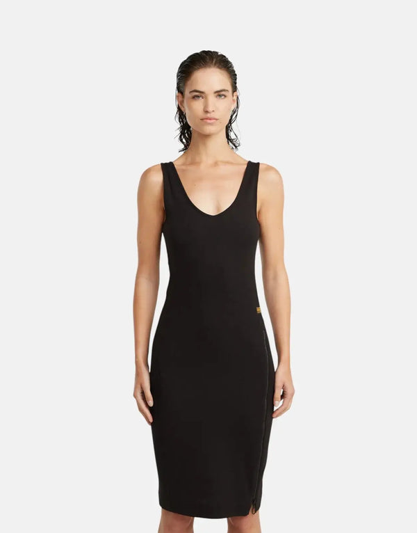 G-Star RAW Asymmetric Zip Black Dress