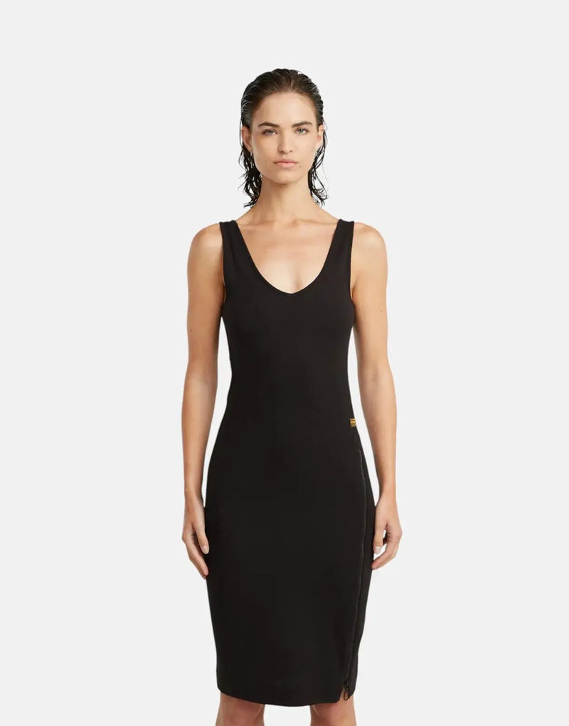 G-Star RAW Asymmetric Zip Black Dress