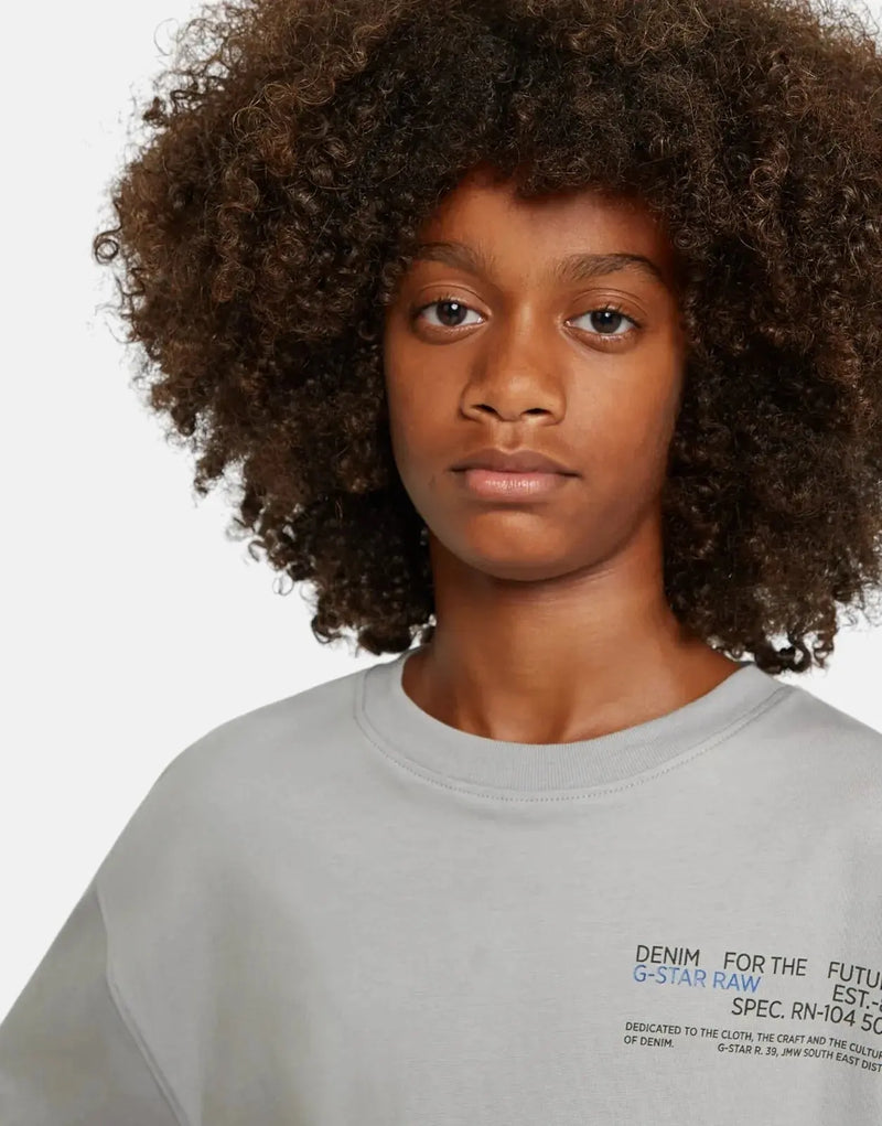 G-Star RAW Boys Boxy Grey T-Shirt