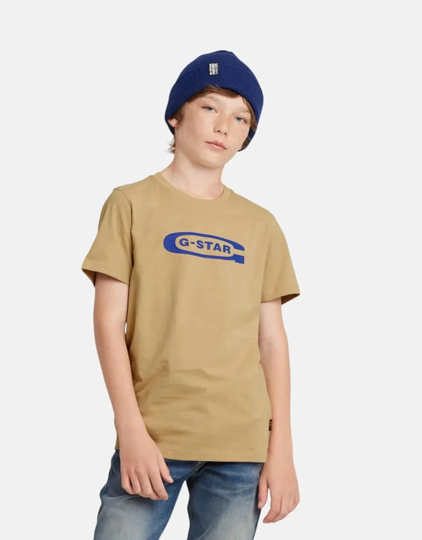 G-Star RAW Boys Regular Cream T-Shirt