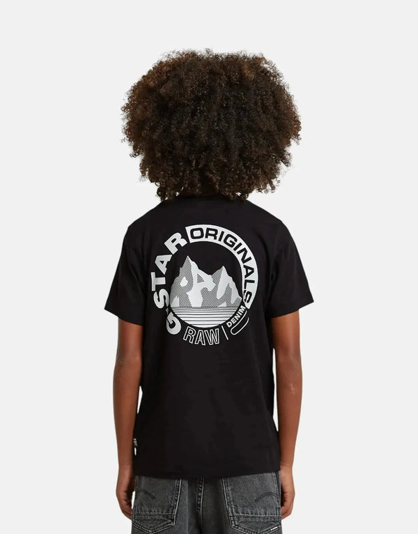 G-Star RAW Kids Regular Back Print Black T-Shirt