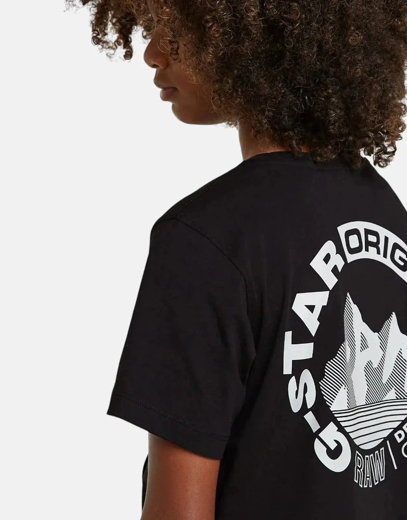 G-Star RAW Kids Regular Back Print Black T-Shirt
