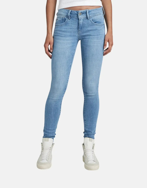G-Star RAW Lynn Mid LT Aged Skinny Blue Jeans