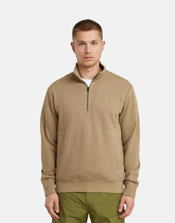 G-Star RAW Nifous Half Zip Sweatshirt Safari