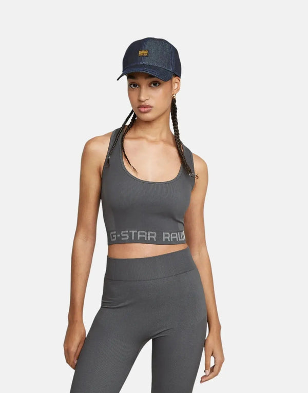 G-Star RAW Seamless Racerback Grey Asphalt Top