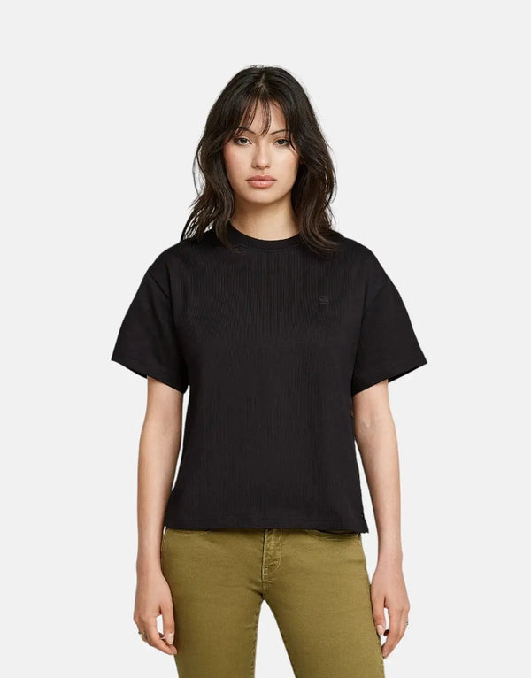 G-Star RAW Side Buttons Relaxed Black T-Shirt