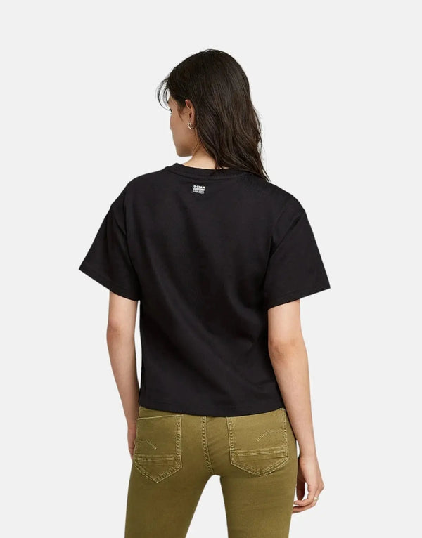 G-Star RAW Side Buttons Relaxed Black T-Shirt