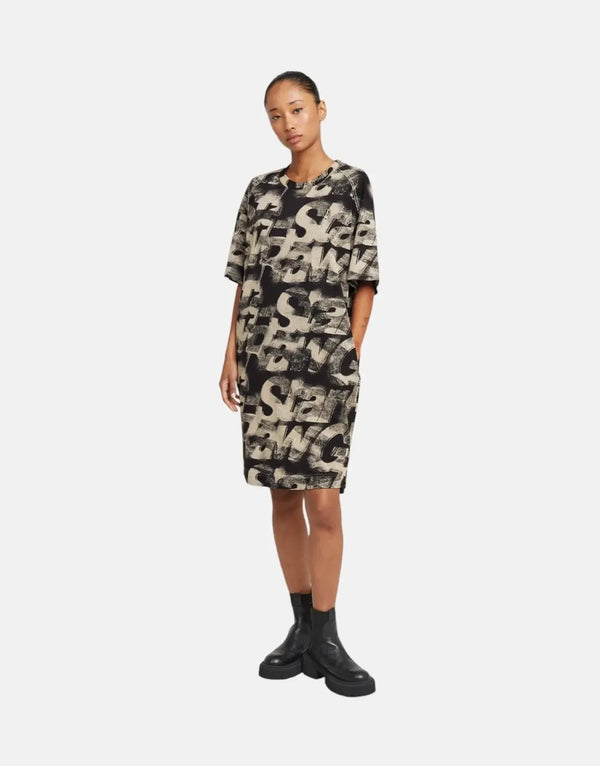G-Star RAW Sprayed Letters Loose Dress ChalkSL