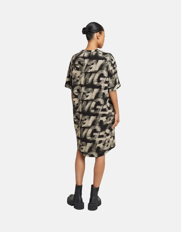G-Star RAW Sprayed Letters Loose Dress ChalkSL