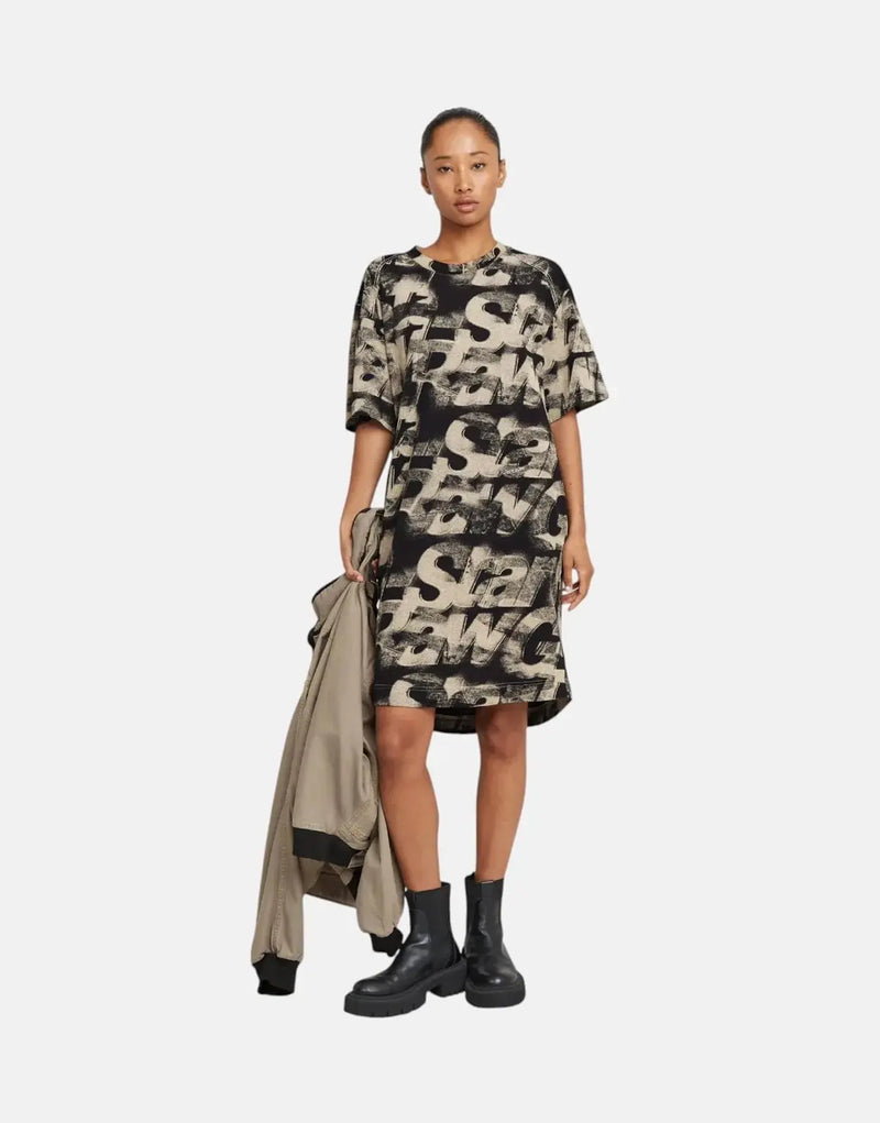 G-Star RAW Sprayed Letters Loose Dress ChalkSL