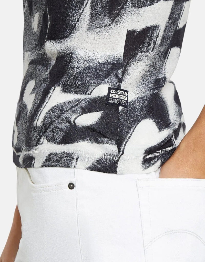 G-Star RAW Sprayed Letters T-Shirt LtChalkSL