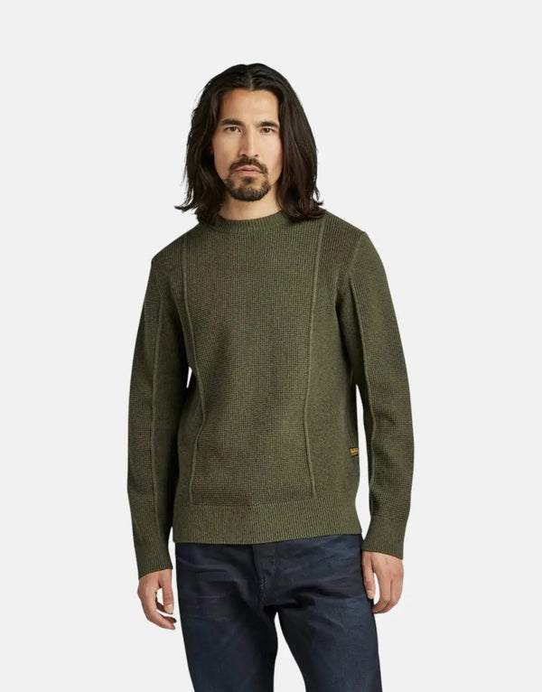 G-Star RAW Structure Knit Green Sweatshirt