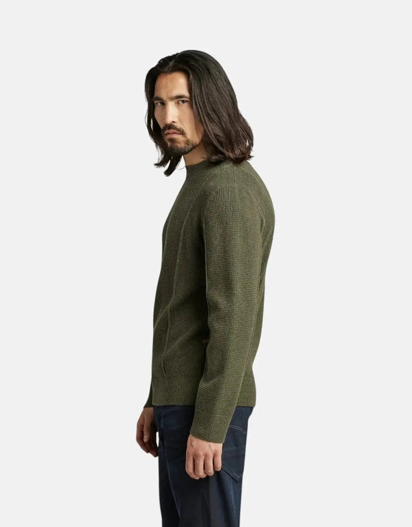 G-Star RAW Structure Knit Green Sweatshirt