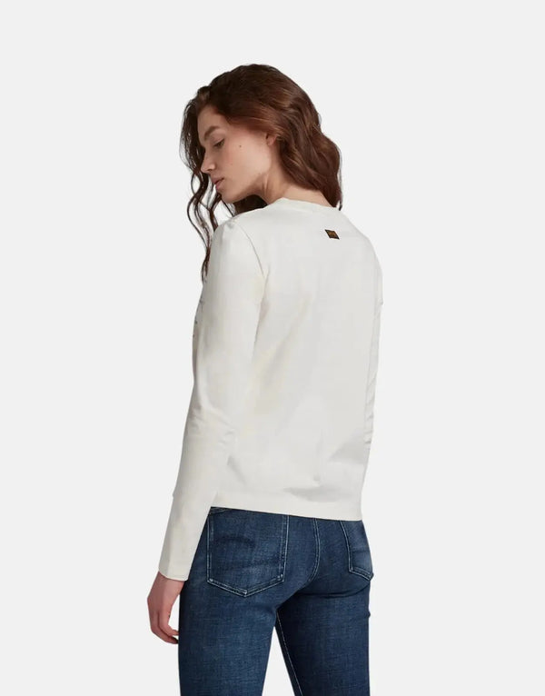 G-Star RAW Text Pocket Loose Milk Top