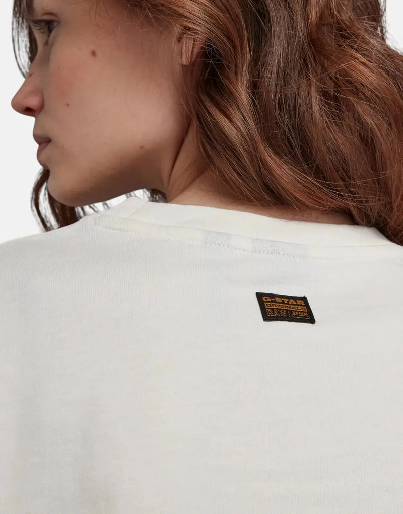 G-Star RAW Text Pocket Loose Milk Top