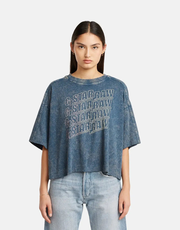 G-Star RAW Washed Multi Logo Oversized T-Shirt