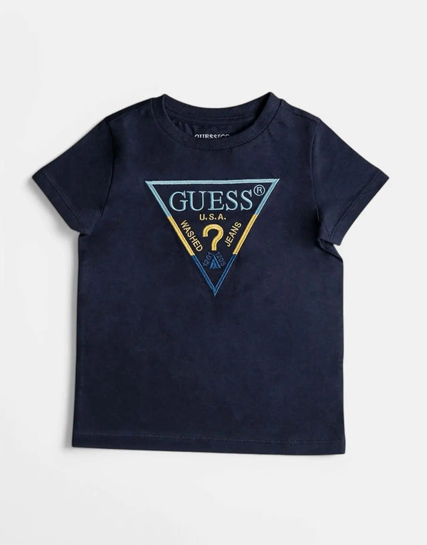 Guess Kids Short Sleeve Navy T-Shirt