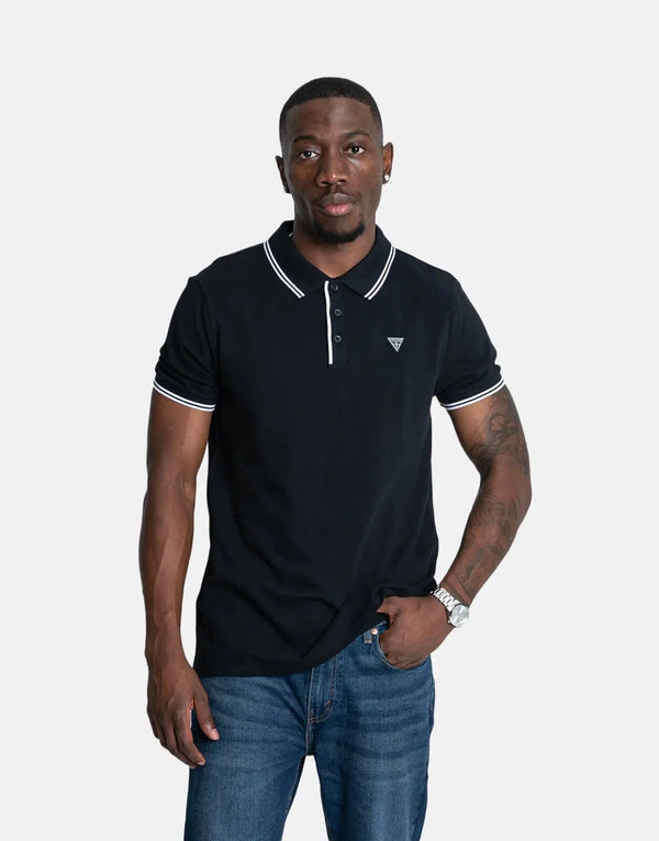 Guess Tipped Core Black Polo Shirt