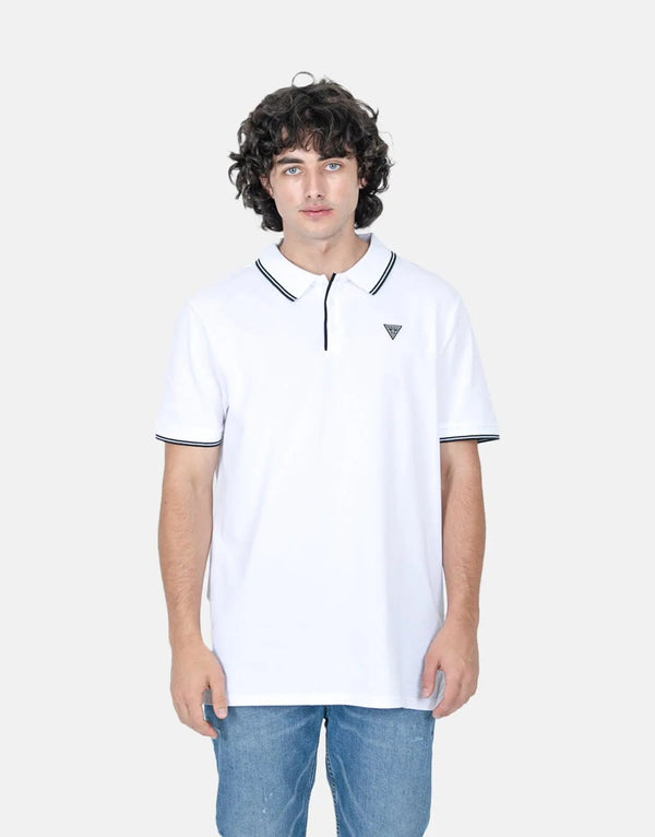 Guess Tipped Core White Polo Shirt