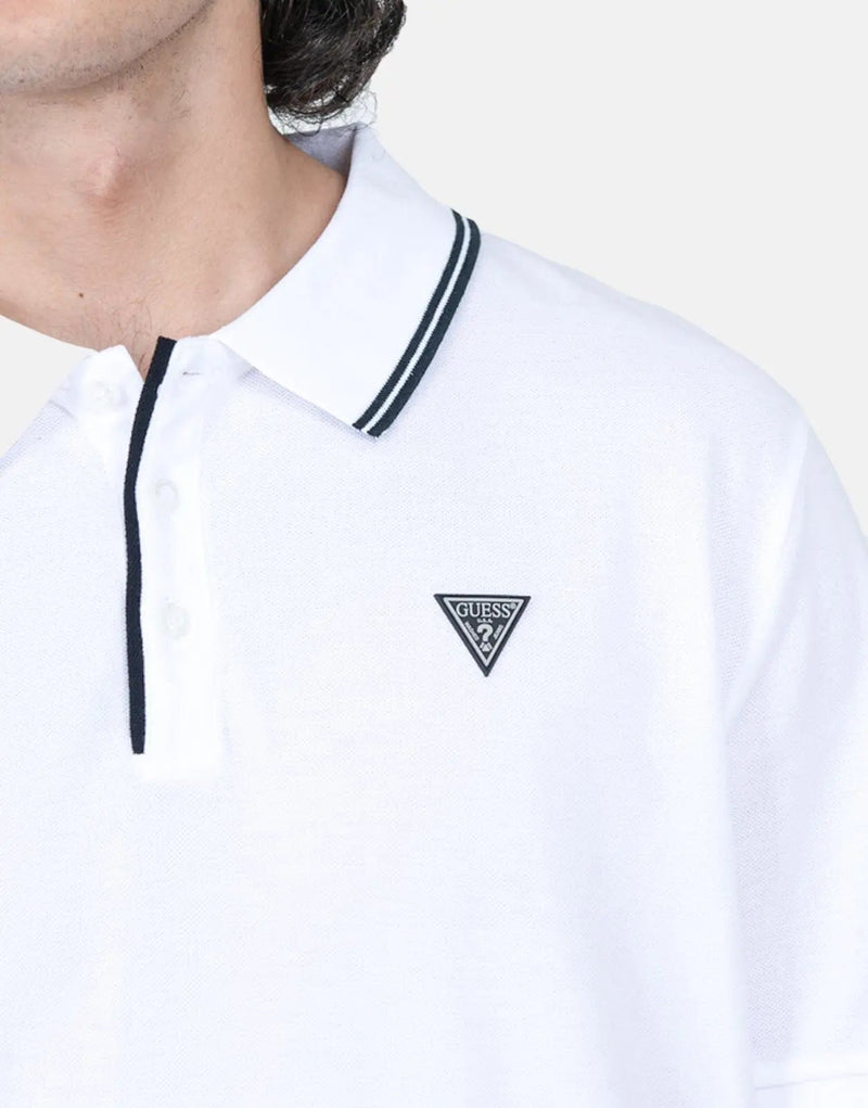 Guess Tipped Core White Polo Shirt