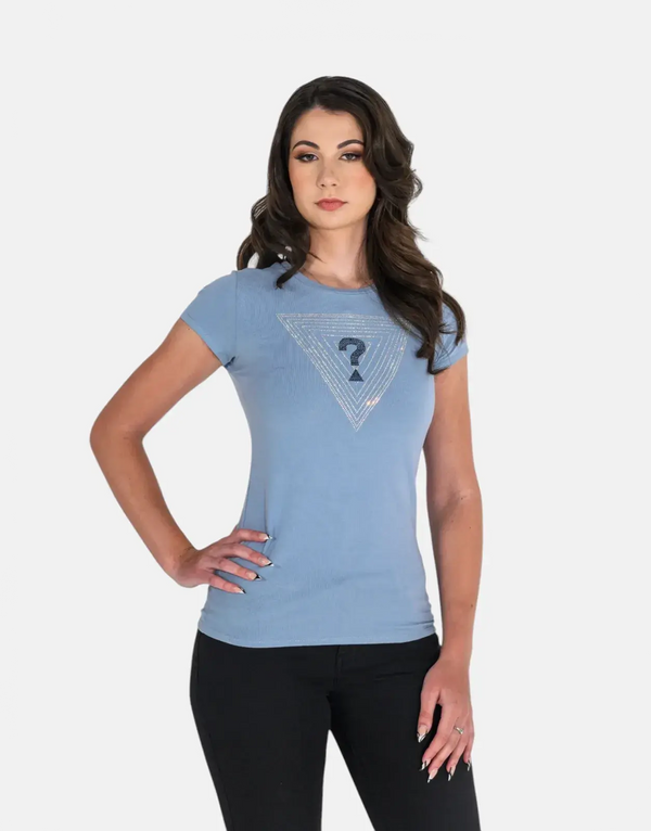 Guess Triangle Maze Blue T-Shirt