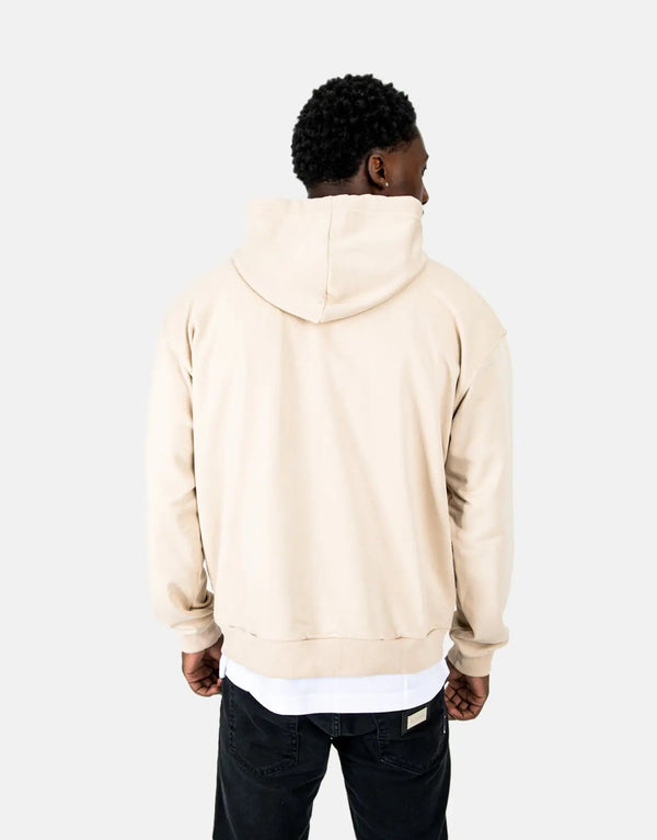 Les Hommes Graphic Hooded Stone Sweatshirt
