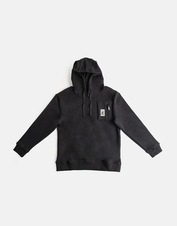 Polo Boys Clayton Black Hooded Sweatshirt