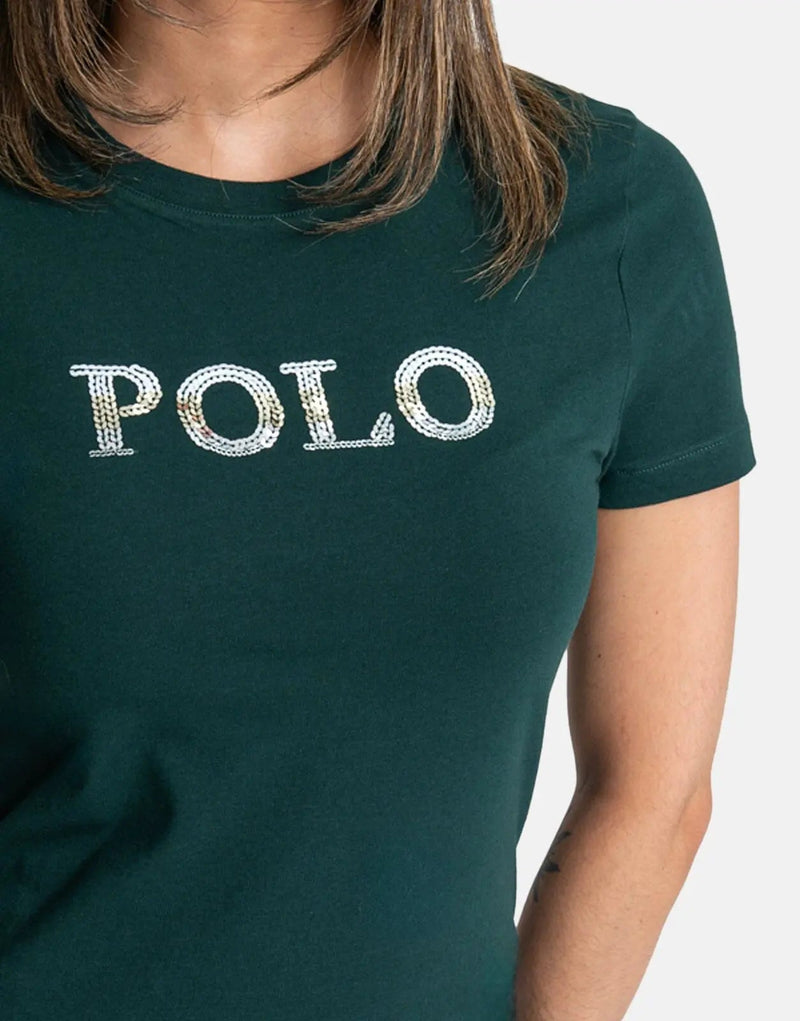 Polo Mbali Sequin Bottle Green T-Shirt