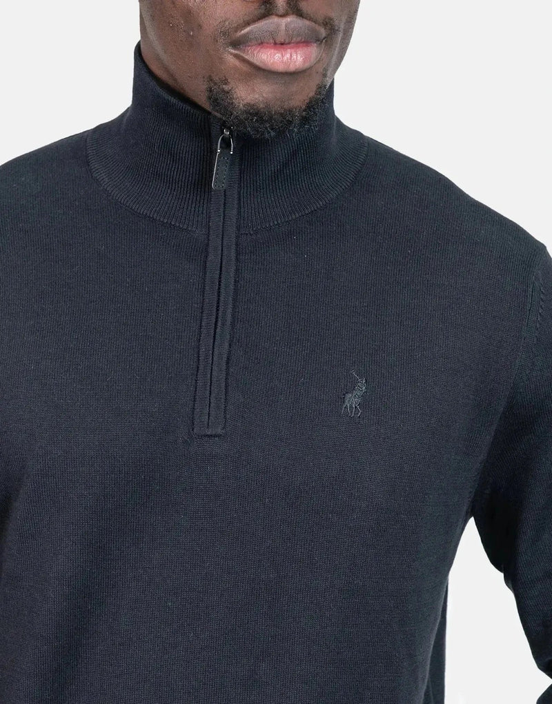 Polo Quarter Zip Funnel Neck Knitwear
