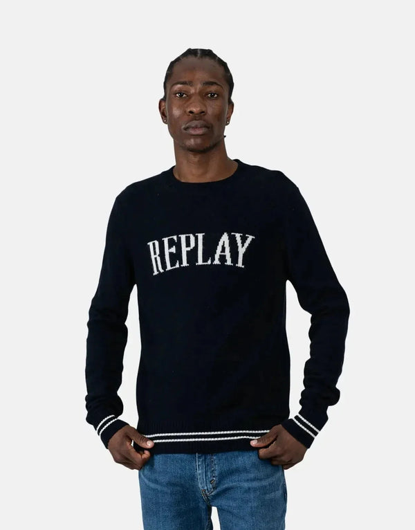 Replay Mesh Navy Jersey