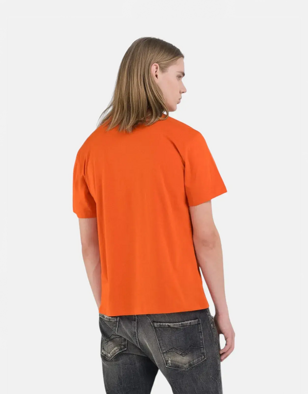 Replay Motorcycle Store Side Logo Blaze Orange T-Shirt