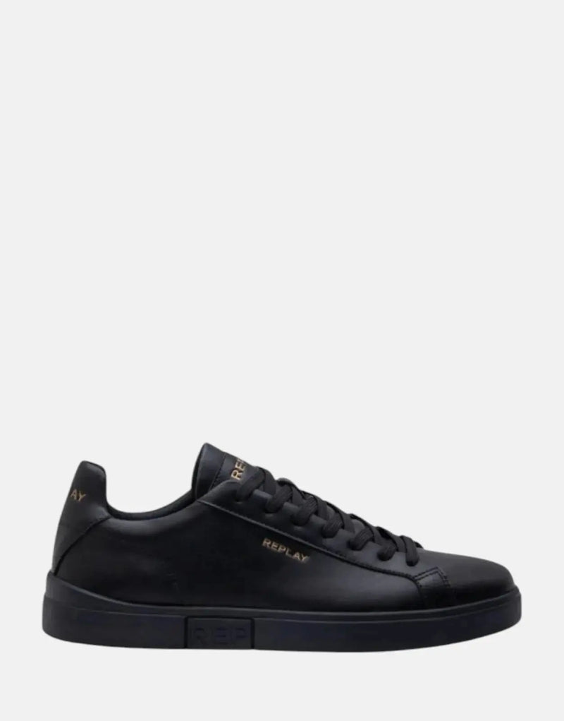 Replay Polys Gold Black Sneakers