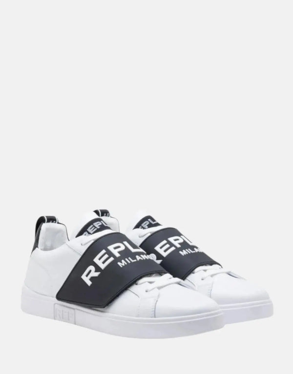 Replay Polys Strap White/Black Sneakers