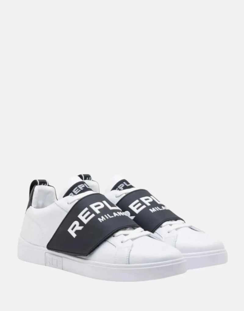 Replay Polys Strap White/Black Sneakers