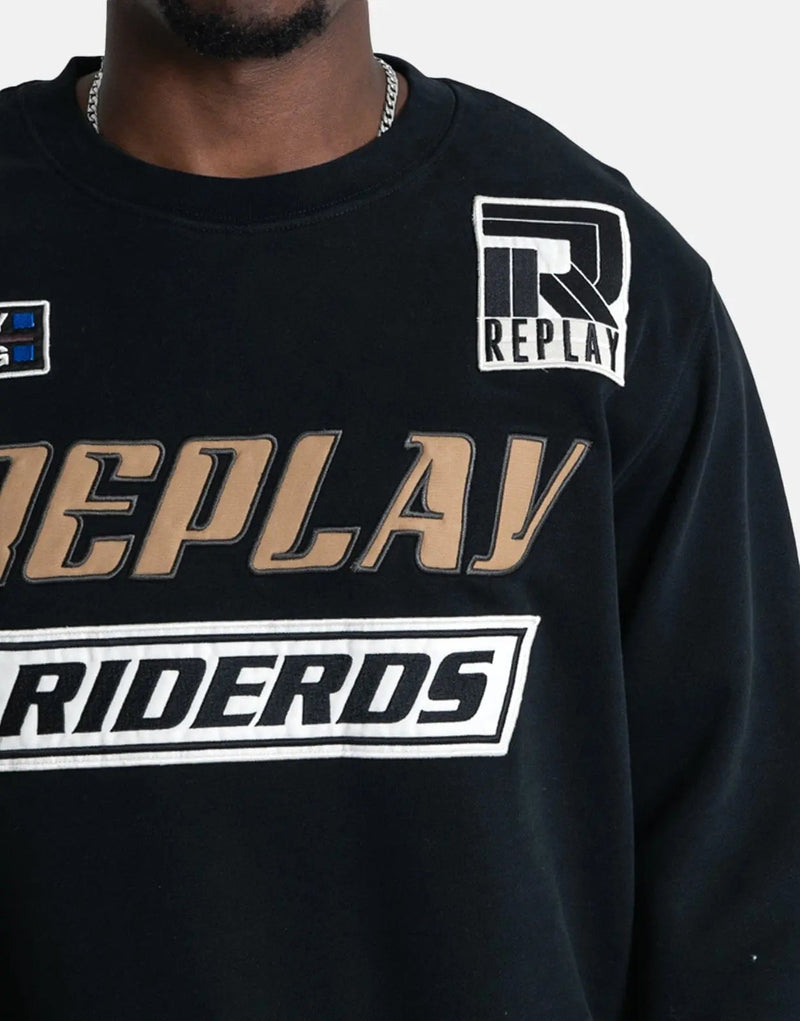 Replay Racing Badges Sweatshirt Black